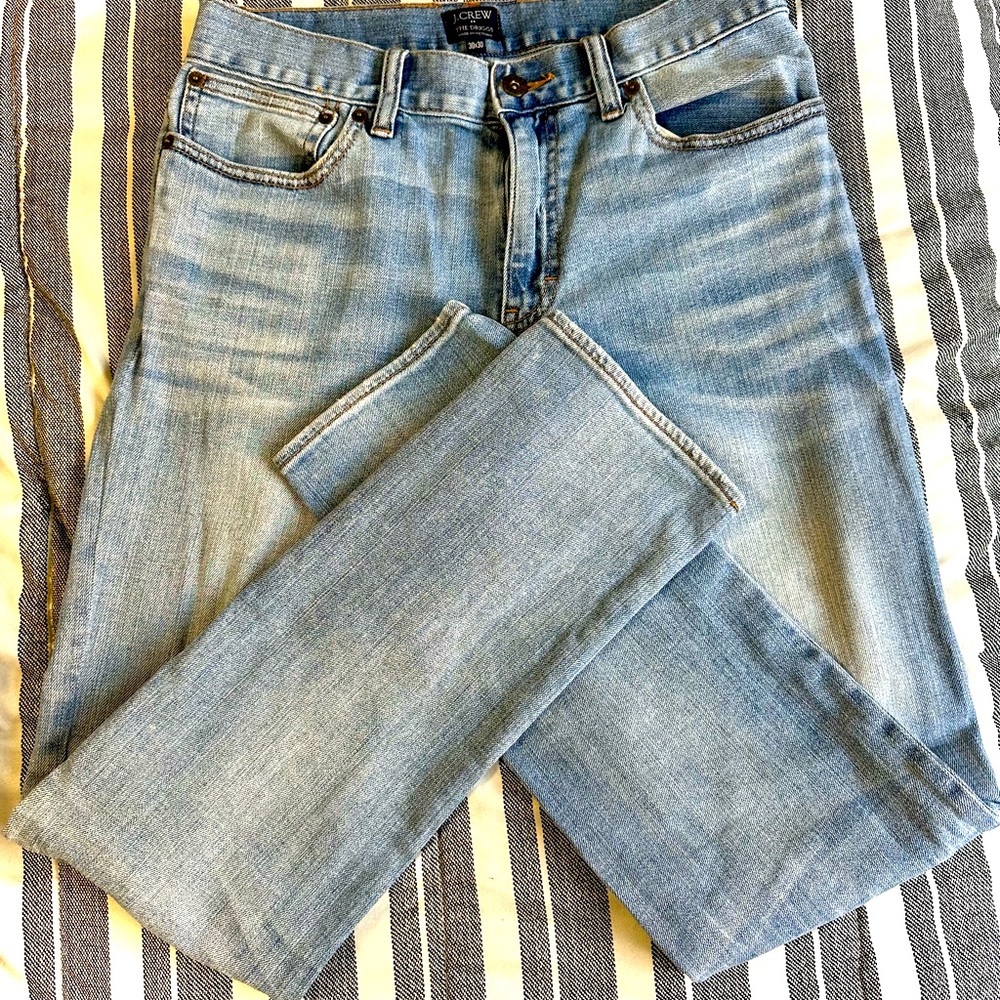 J Crew Denim Jeans The Drigg Slim Fit Size 30x30 Distressed Blue